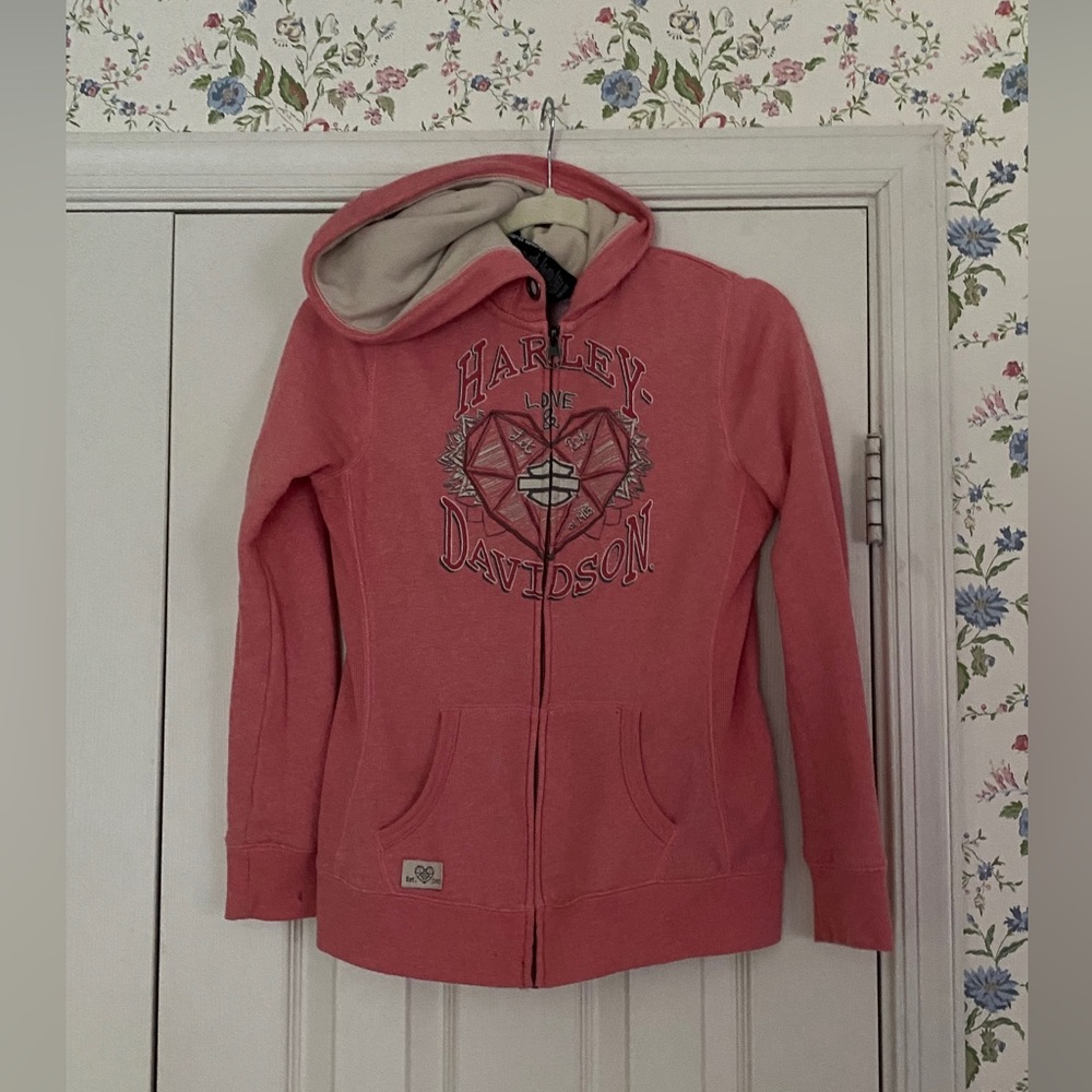 Pink Harley Davidson zip up